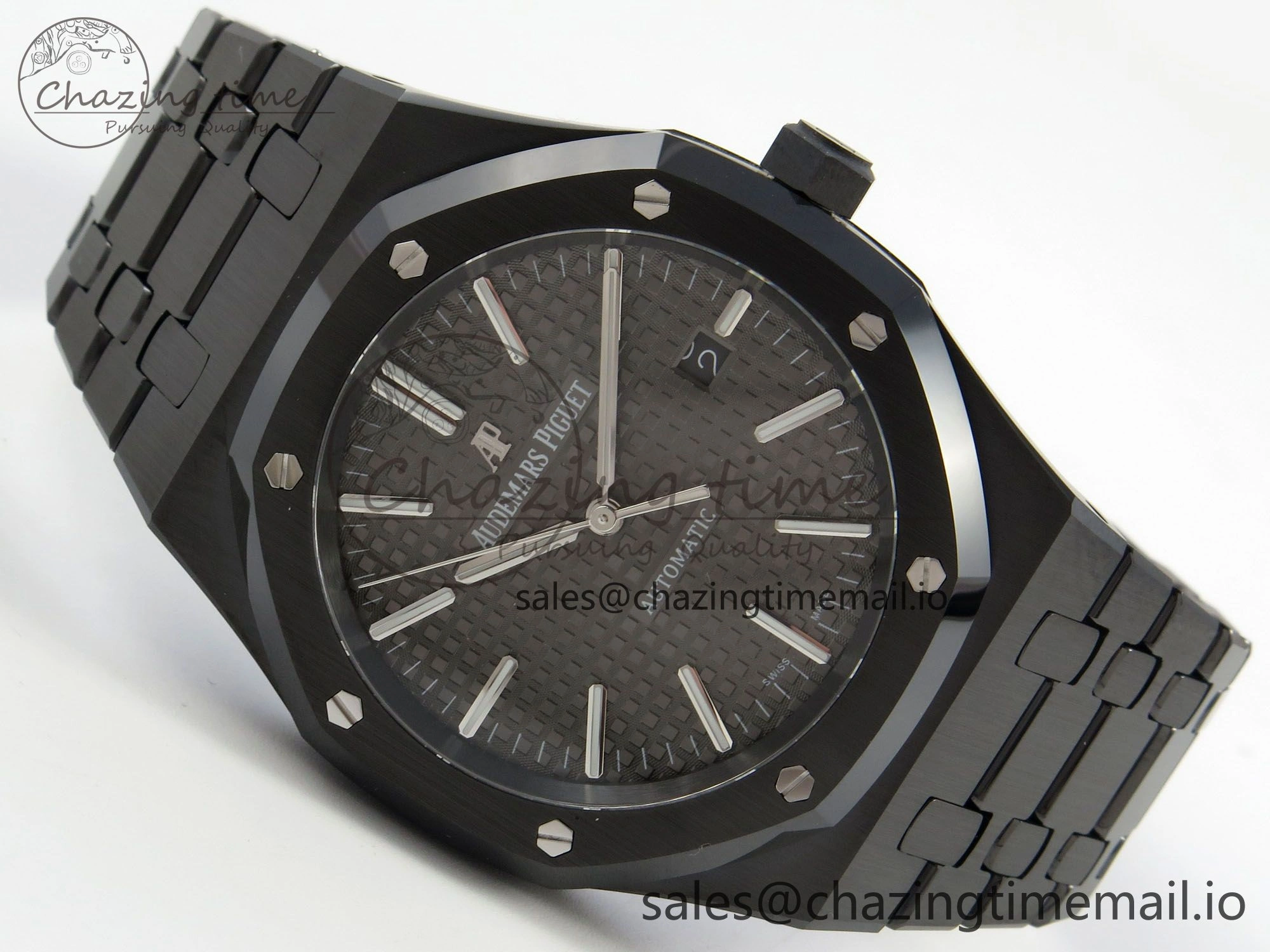 Royal Oak 41mm 15500 THBF 1:1 Best Edition Gray Dial on Black Ceramic Bracelet SA4302 Super Clone