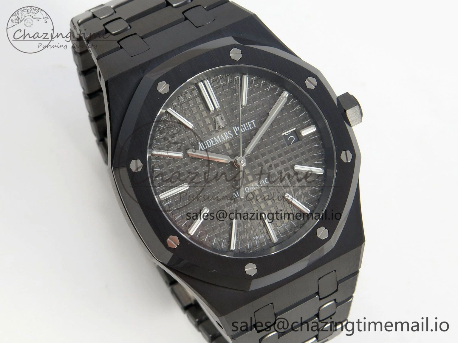 Royal Oak 41mm 15500 THBF 1:1 Best Edition Gray Dial on Black Ceramic Bracelet SA4302 Super Clone