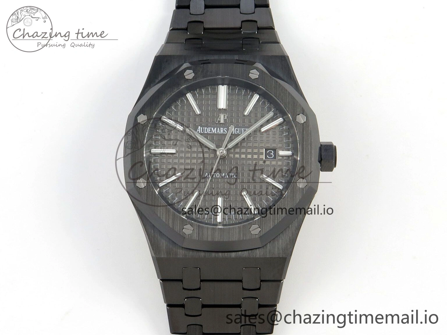 Royal Oak 41mm 15500 THBF 1:1 Best Edition Gray Dial on Black Ceramic Bracelet SA4302 Super Clone