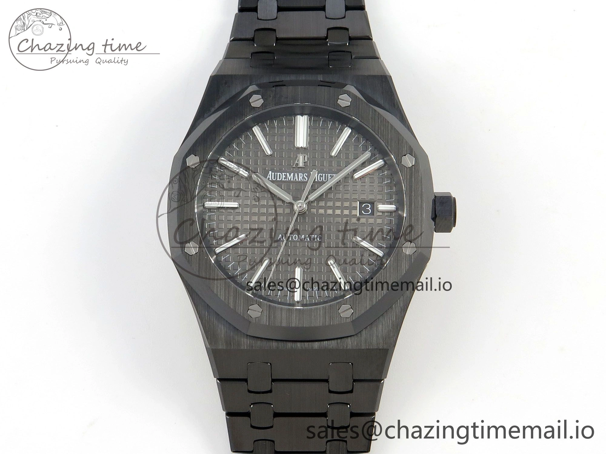 Royal Oak 41mm 15500 THBF 1:1 Best Edition Gray Dial on Black Ceramic Bracelet SA4302 Super Clone