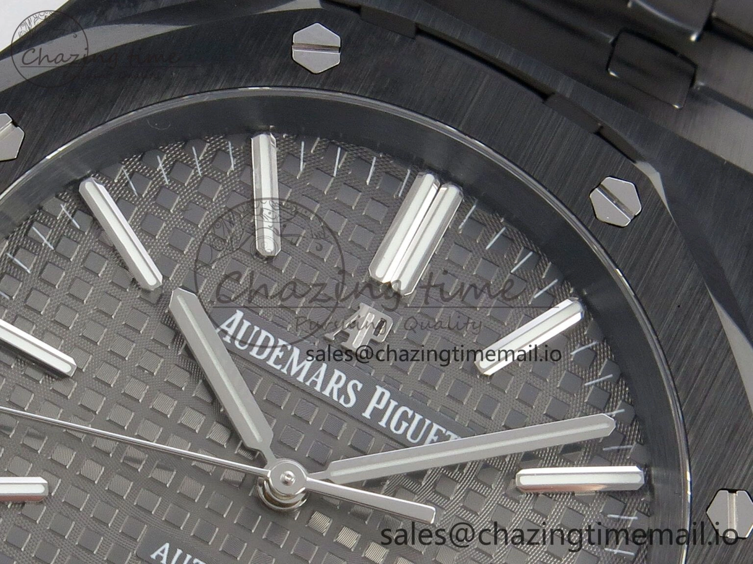 Royal Oak 41mm 15500 THBF 1:1 Best Edition Gray Dial on Black Ceramic Bracelet SA4302 Super Clone