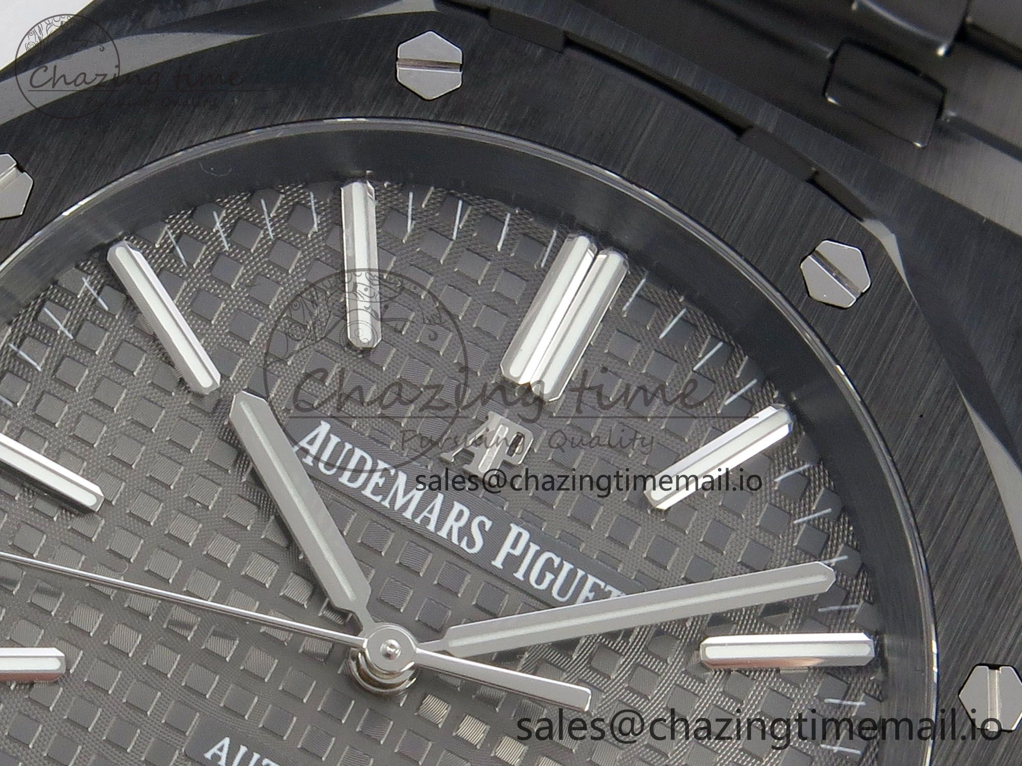 Royal Oak 41mm 15500 THBF 1:1 Best Edition Gray Dial on Black Ceramic Bracelet SA4302 Super Clone