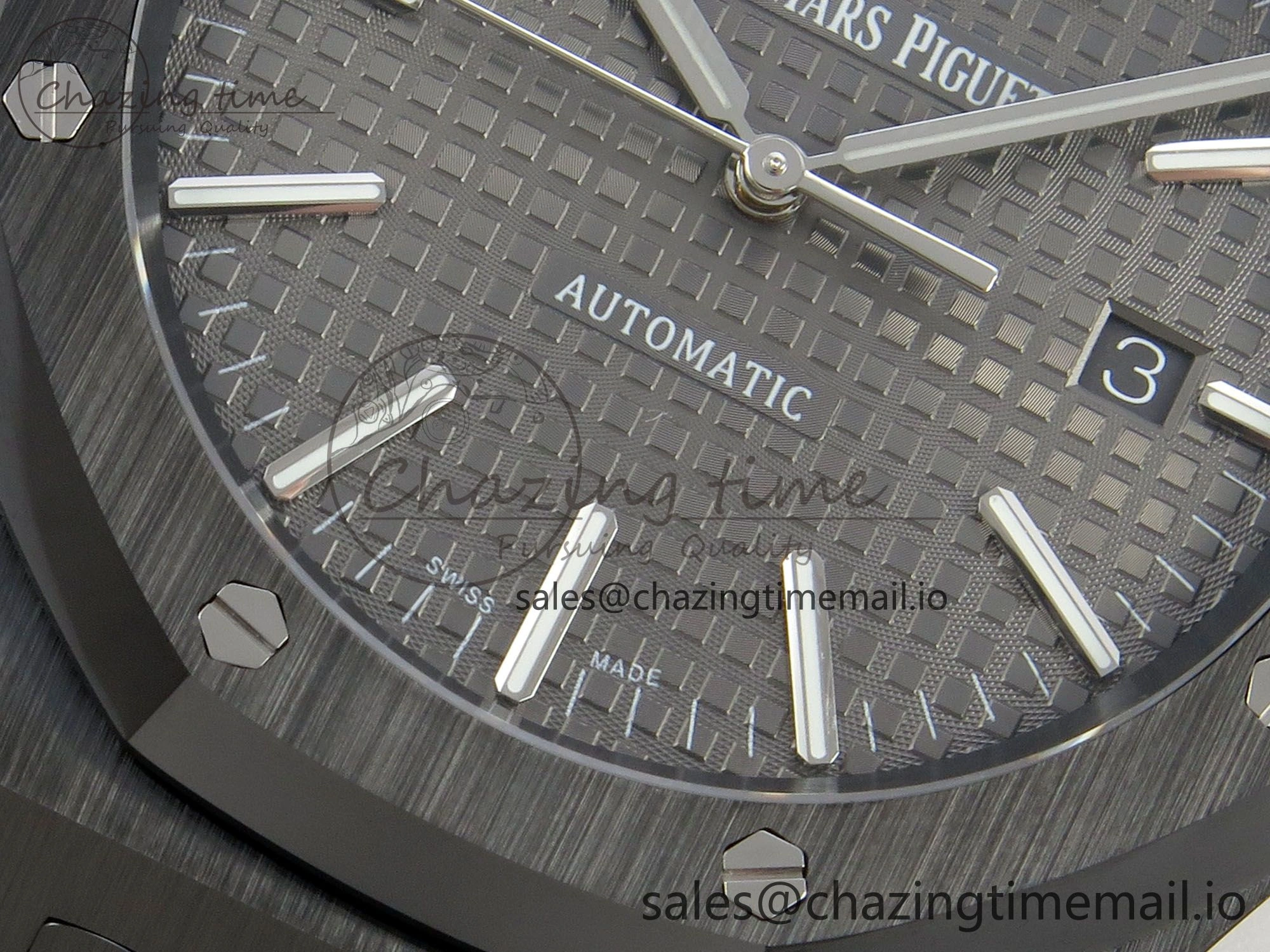 Royal Oak 41mm 15500 THBF 1:1 Best Edition Gray Dial on Black Ceramic Bracelet SA4302 Super Clone