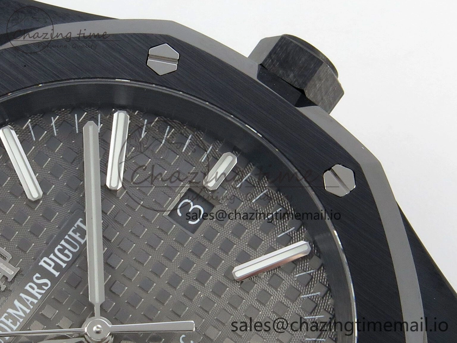 Royal Oak 41mm 15500 THBF 1:1 Best Edition Gray Dial on Black Ceramic Bracelet SA4302 Super Clone