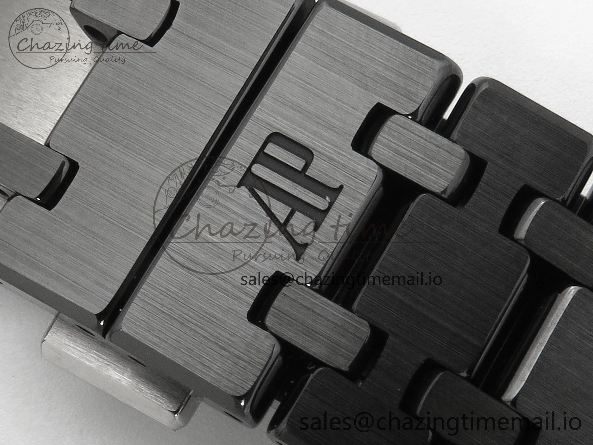 Royal Oak 41mm 15500 THBF 1:1 Best Edition Gray Dial on Black Ceramic Bracelet SA4302 Super Clone