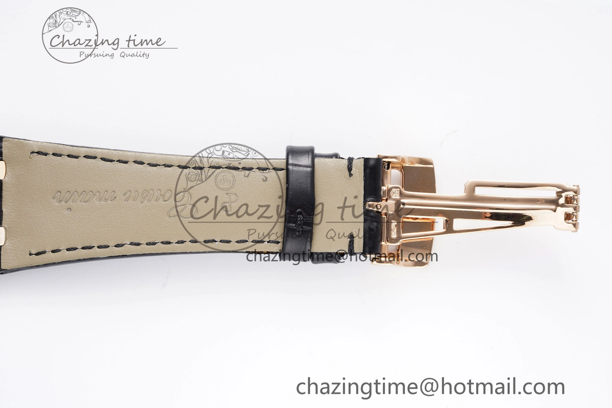 Royal Oak 41mm 15510 “50th Anniversary” RG APSF 1:1 Best Edition Black Dial on Black Leather Strap SA4302 Super Clone