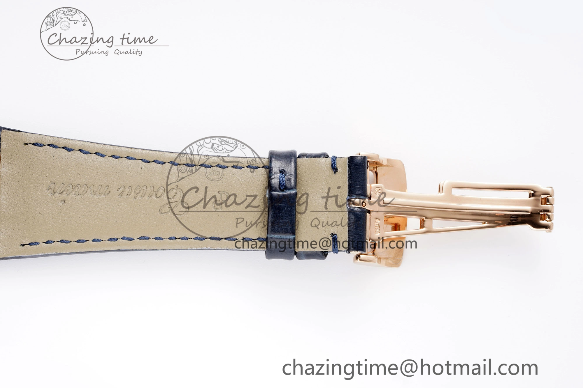 Royal Oak 41mm 15510 “50th Anniversary” RG APSF 1:1 Best Edition Black Dial on Blue Leather Strap SA4302 Super Clone