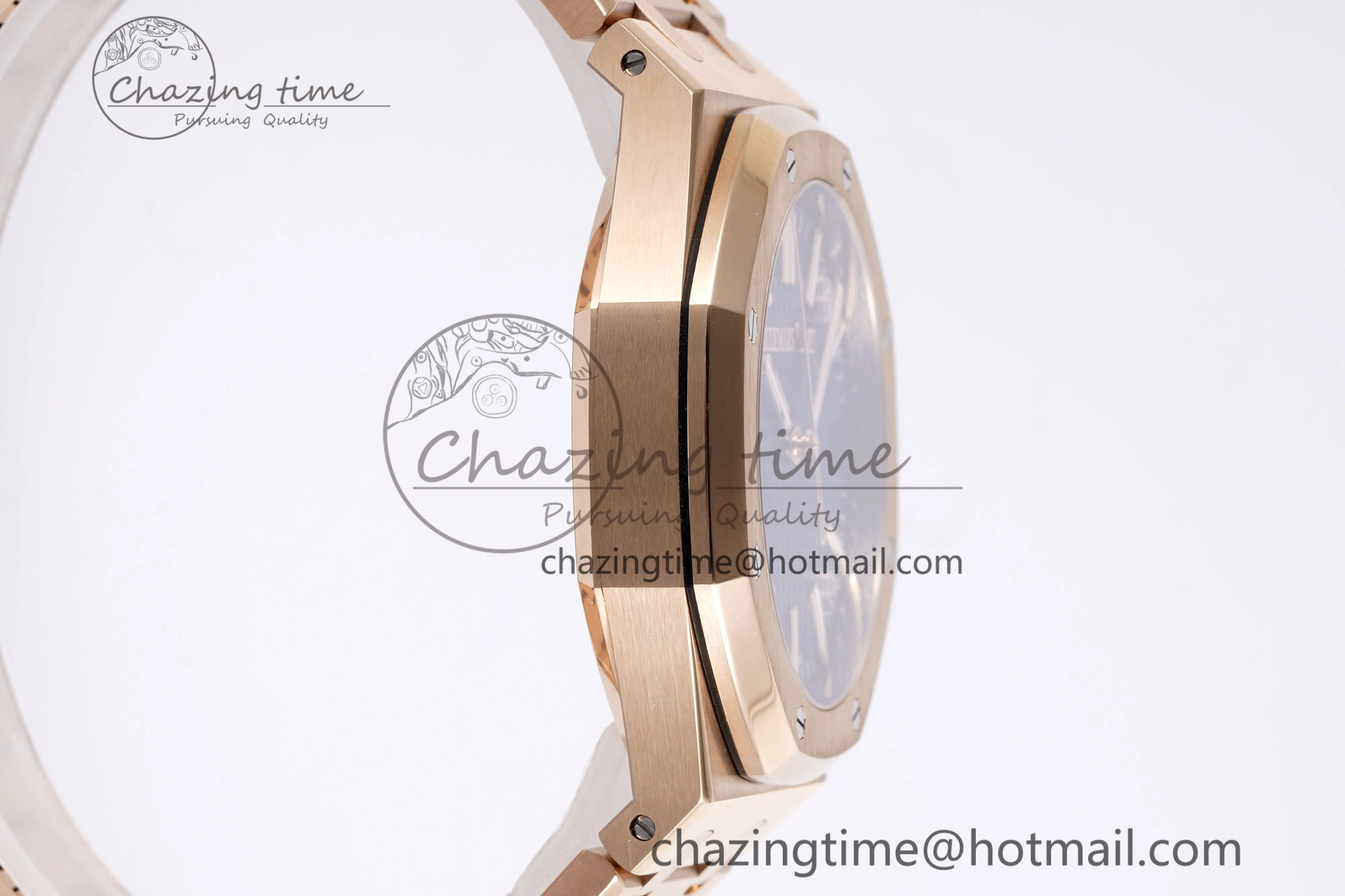 Royal Oak 41mm 15510 “50th Anniversary” RG APSF 1:1 Best Edition Blue Dial on RG Bracelet SA4302 Super Clone