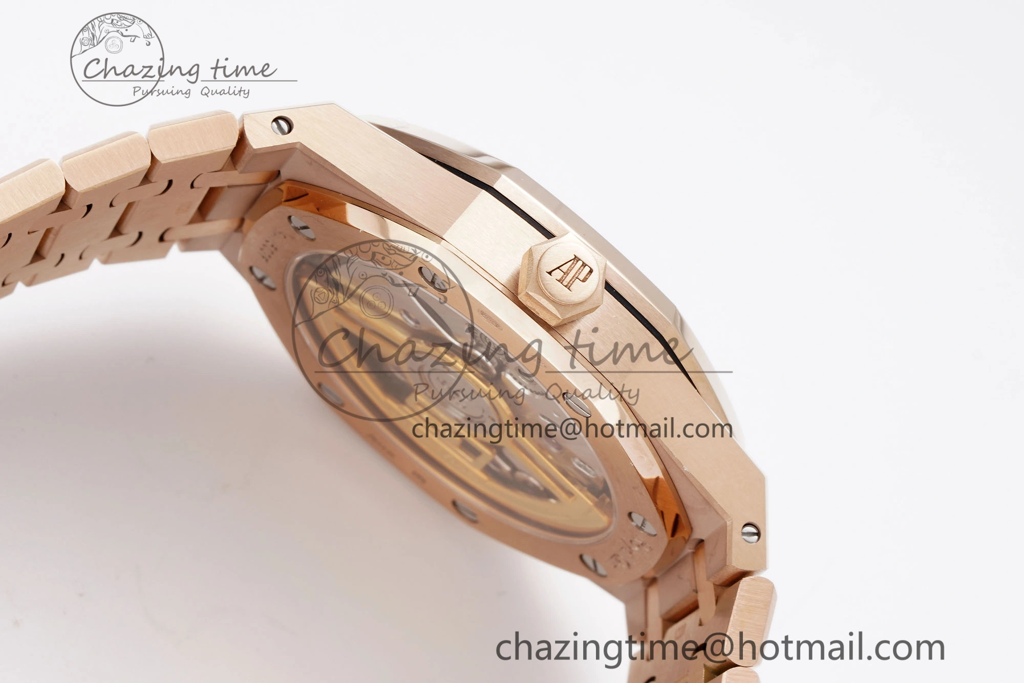 Royal Oak 41mm 15510 “50th Anniversary” RG APSF 1:1 Best Edition Blue Dial on RG Bracelet SA4302 Super Clone