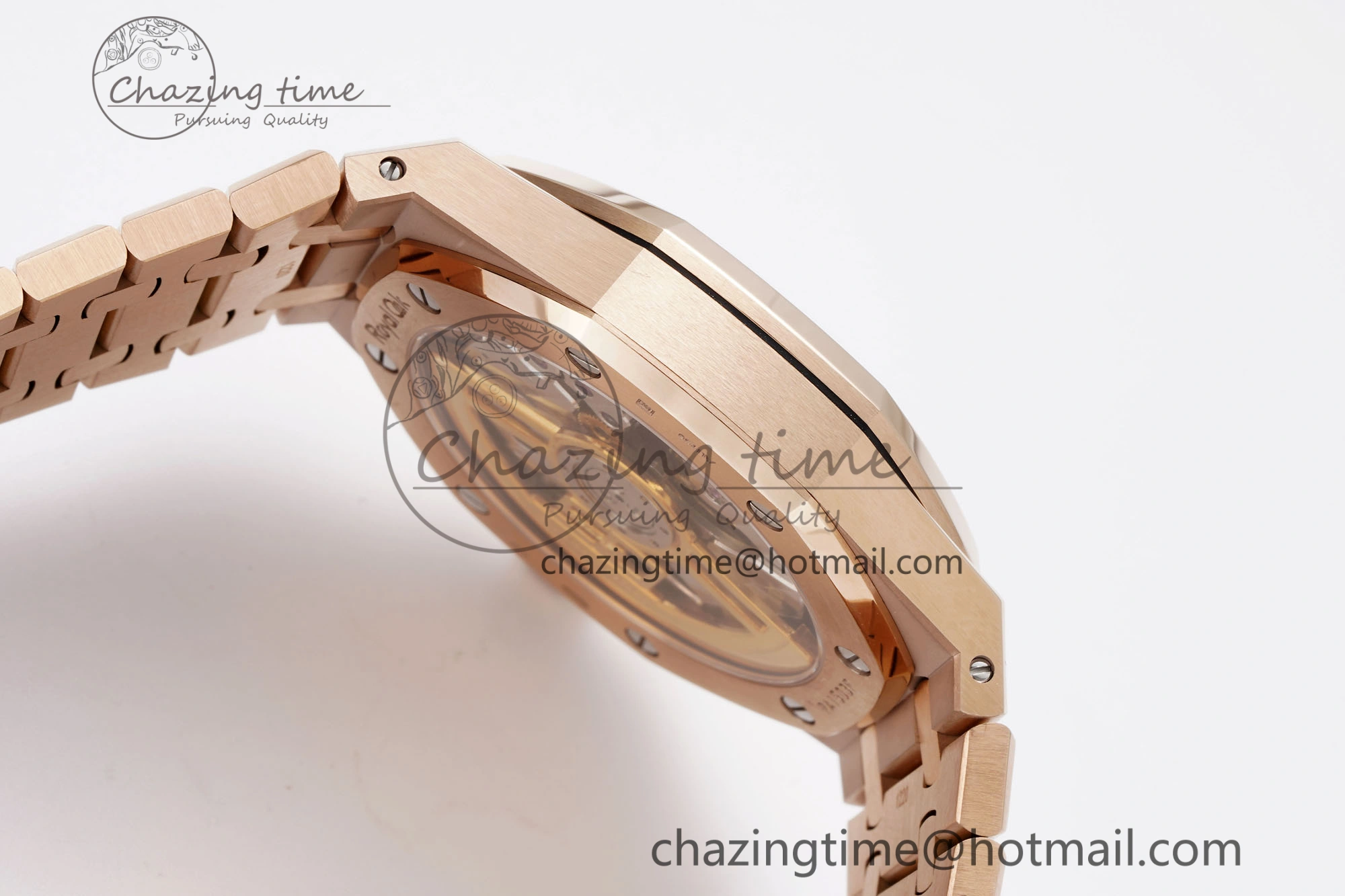 Royal Oak 41mm 15510 “50th Anniversary” RG APSF 1:1 Best Edition Blue Dial on RG Bracelet SA4302 Super Clone