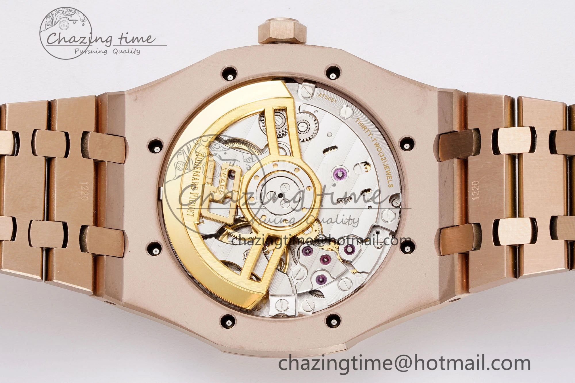 Royal Oak 41mm 15510 “50th Anniversary” RG APSF 1:1 Best Edition Blue Dial on RG Bracelet SA4302 Super Clone