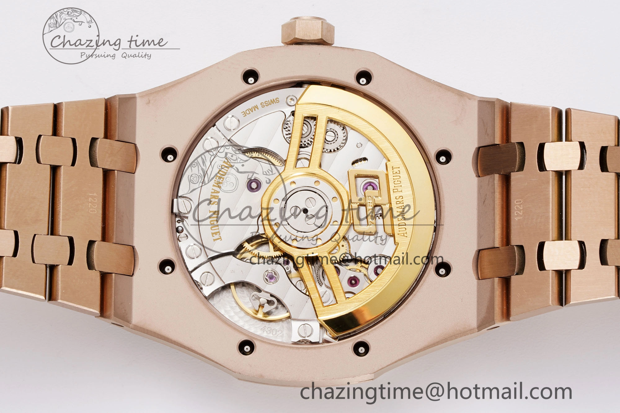 Royal Oak 41mm 15510 “50th Anniversary” RG APSF 1:1 Best Edition Blue Dial on RG Bracelet SA4302 Super Clone