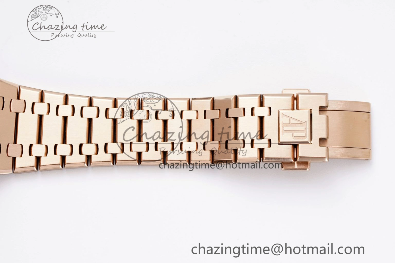 Royal Oak 41mm 15510 “50th Anniversary” RG APSF 1:1 Best Edition Blue Dial on RG Bracelet SA4302 Super Clone
