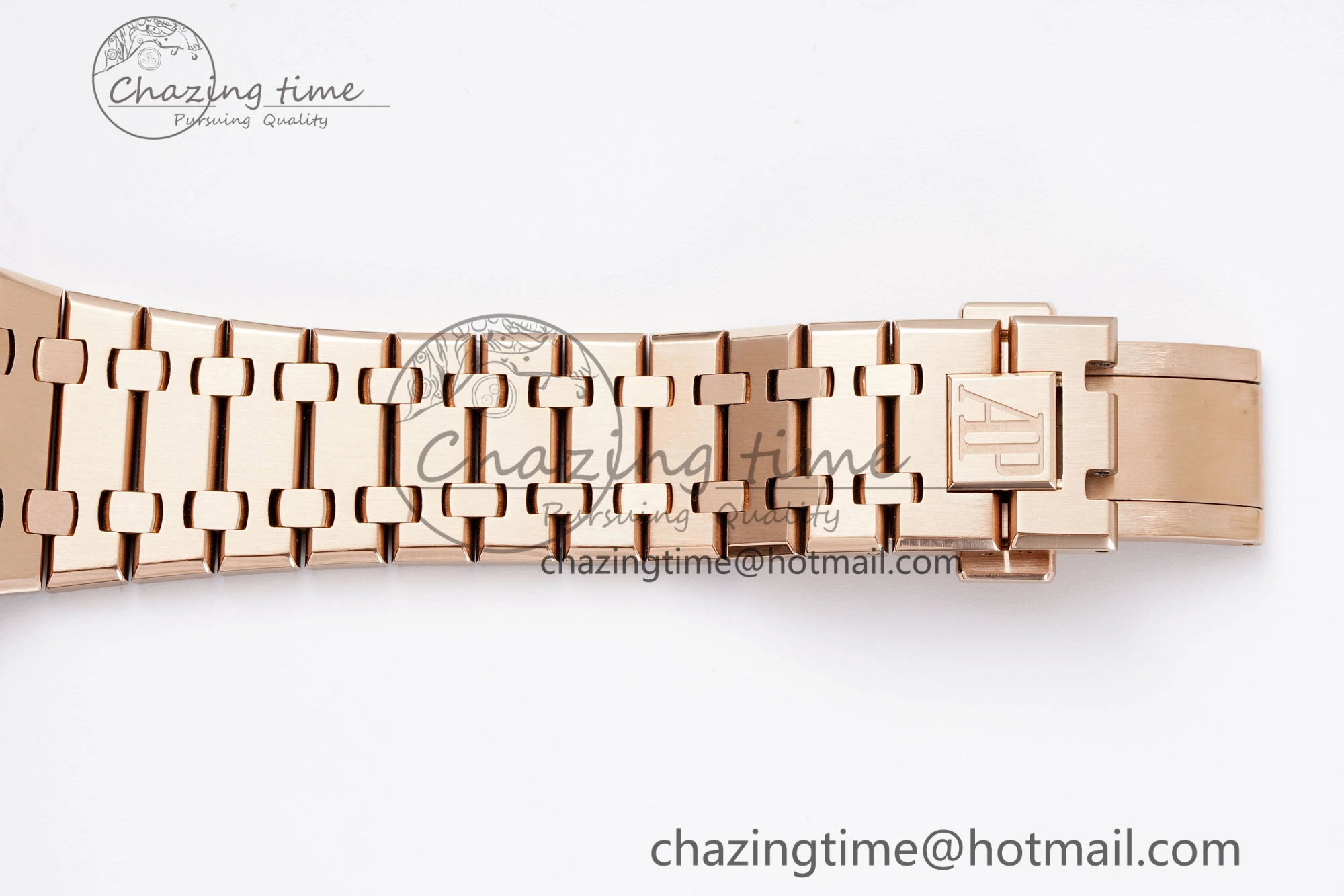Royal Oak 41mm 15510 “50th Anniversary” RG APSF 1:1 Best Edition Blue Dial on RG Bracelet SA4302 Super Clone