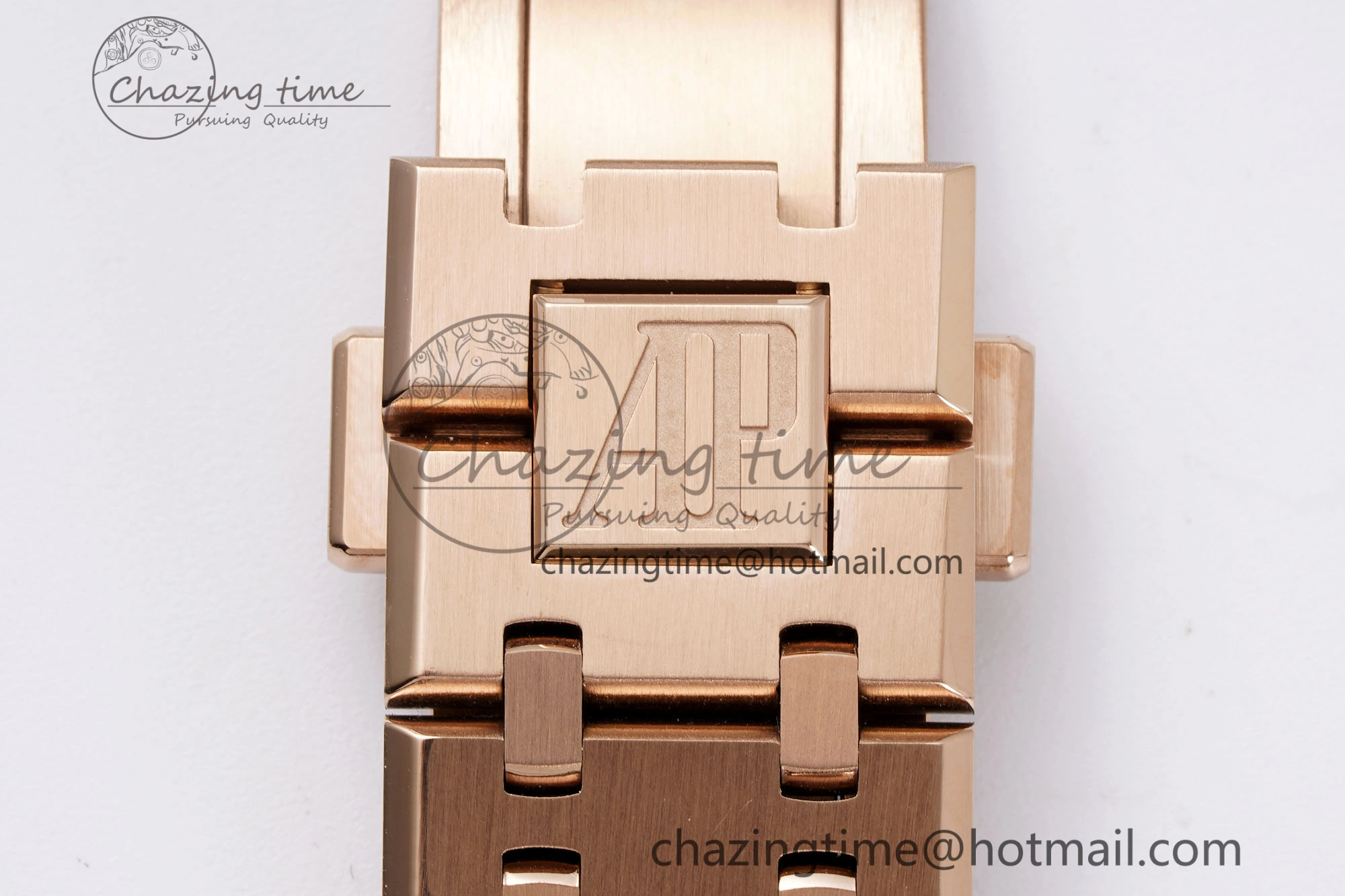 Royal Oak 41mm 15510 “50th Anniversary” RG APSF 1:1 Best Edition Blue Dial on RG Bracelet SA4302 Super Clone