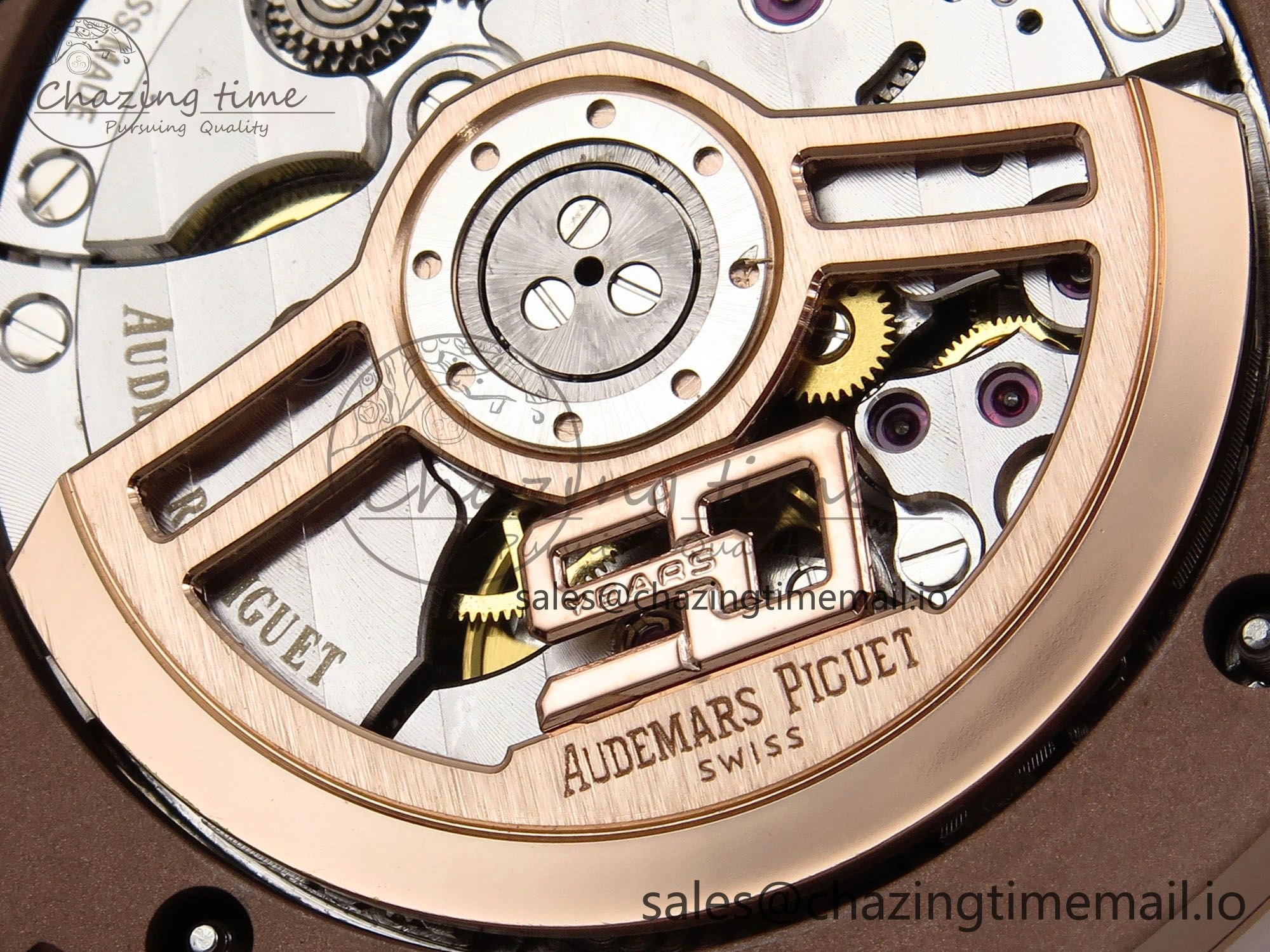 Royal Oak 41mm 15510 “50th Anniversary” RG IPF 1:1 Best Edition Black Textured Dial on RG Bracelet SA4302 Super Clone