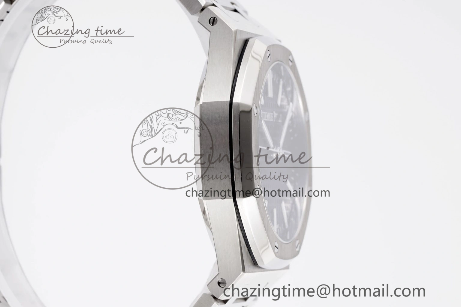 Royal Oak 41mm 15510 “50th Anniversary” SS APSF 1:1 Best Edition Black Dial on SS Bracelet SA4302 Super Clone