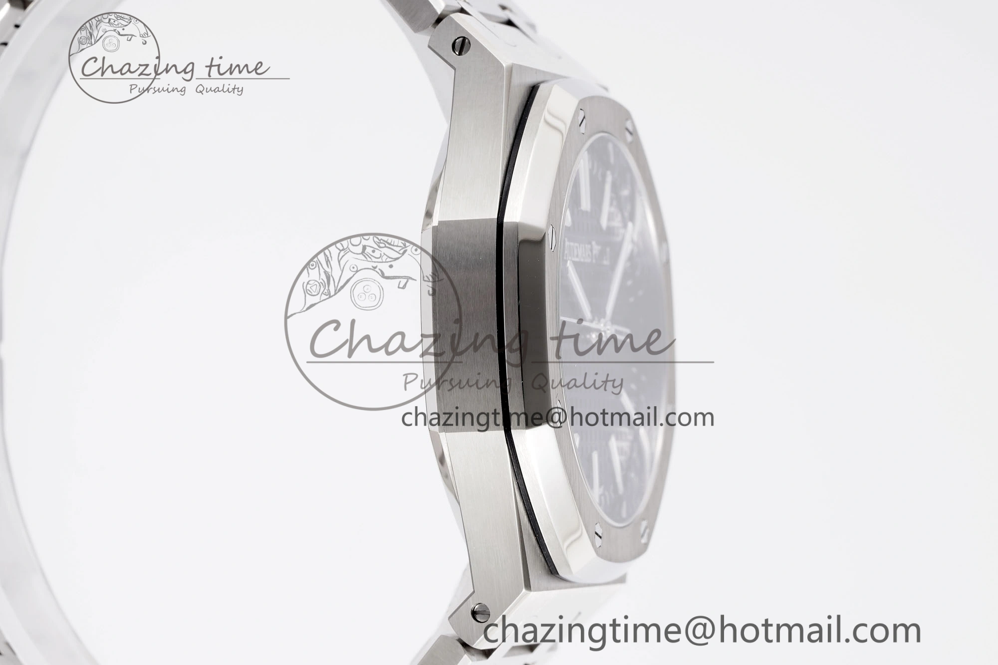 Royal Oak 41mm 15510 “50th Anniversary” SS APSF 1:1 Best Edition Black Dial on SS Bracelet SA4302 Super Clone