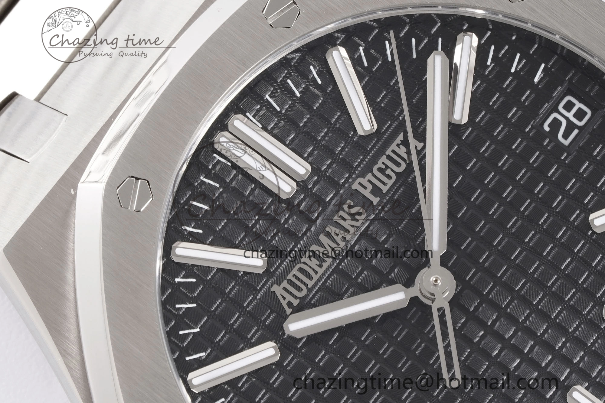 Royal Oak 41mm 15510 “50th Anniversary” SS APSF 1:1 Best Edition Black Dial on SS Bracelet SA4302 Super Clone