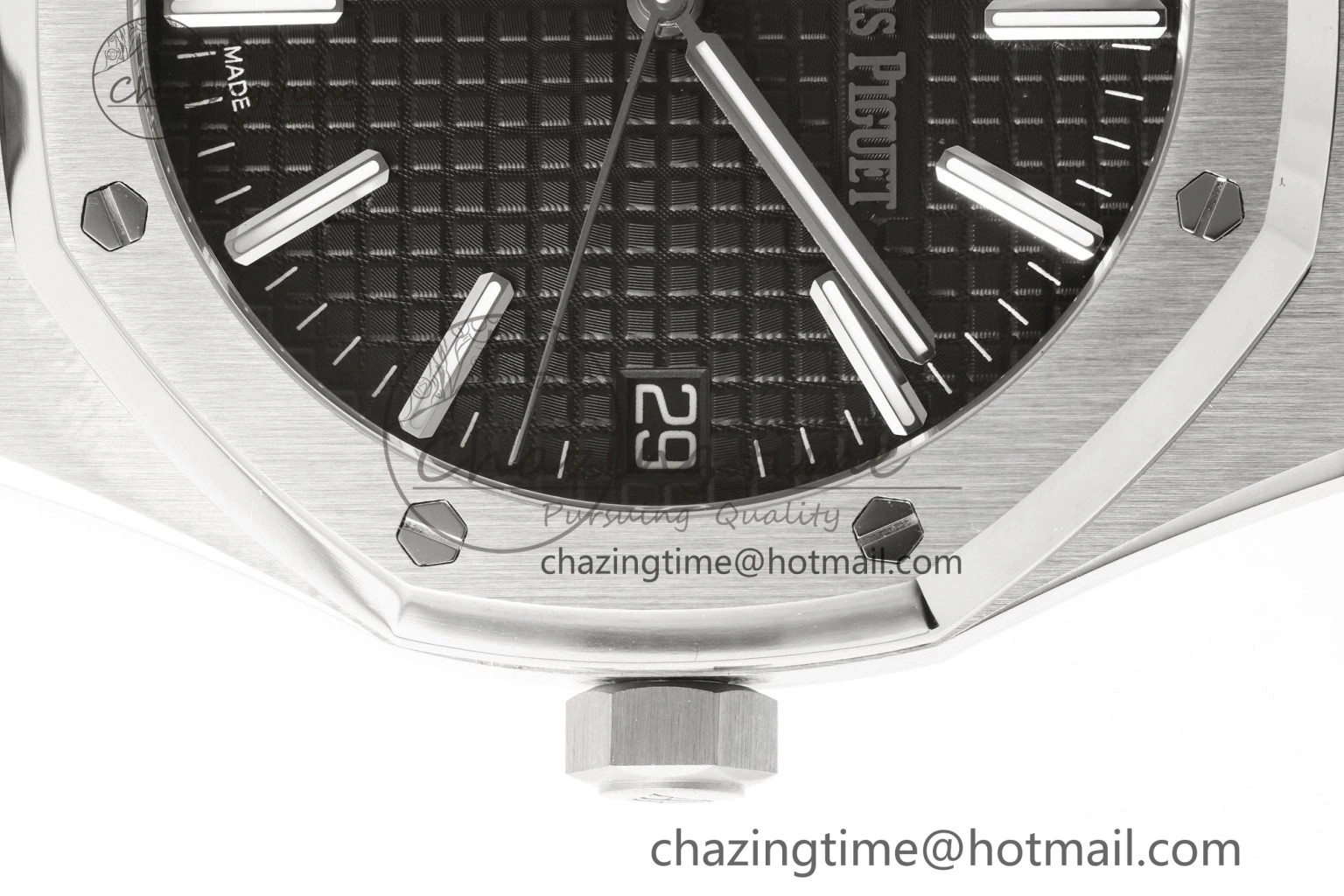 Royal Oak 41mm 15510 “50th Anniversary” SS APSF 1:1 Best Edition Black Dial on SS Bracelet SA4302 Super Clone