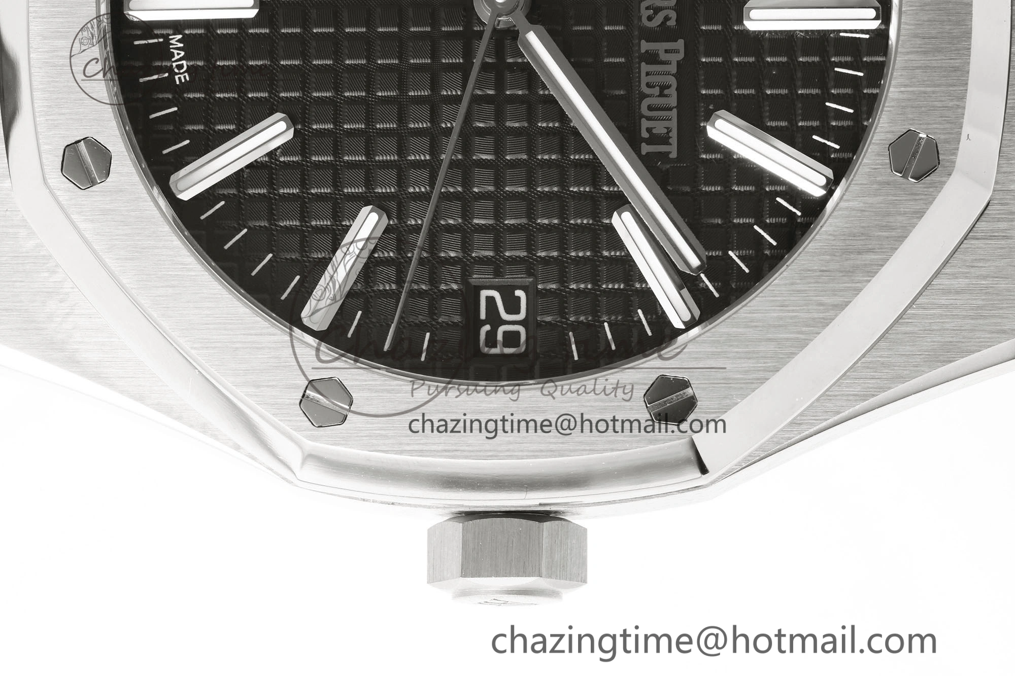 Royal Oak 41mm 15510 “50th Anniversary” SS APSF 1:1 Best Edition Black Dial on SS Bracelet SA4302 Super Clone