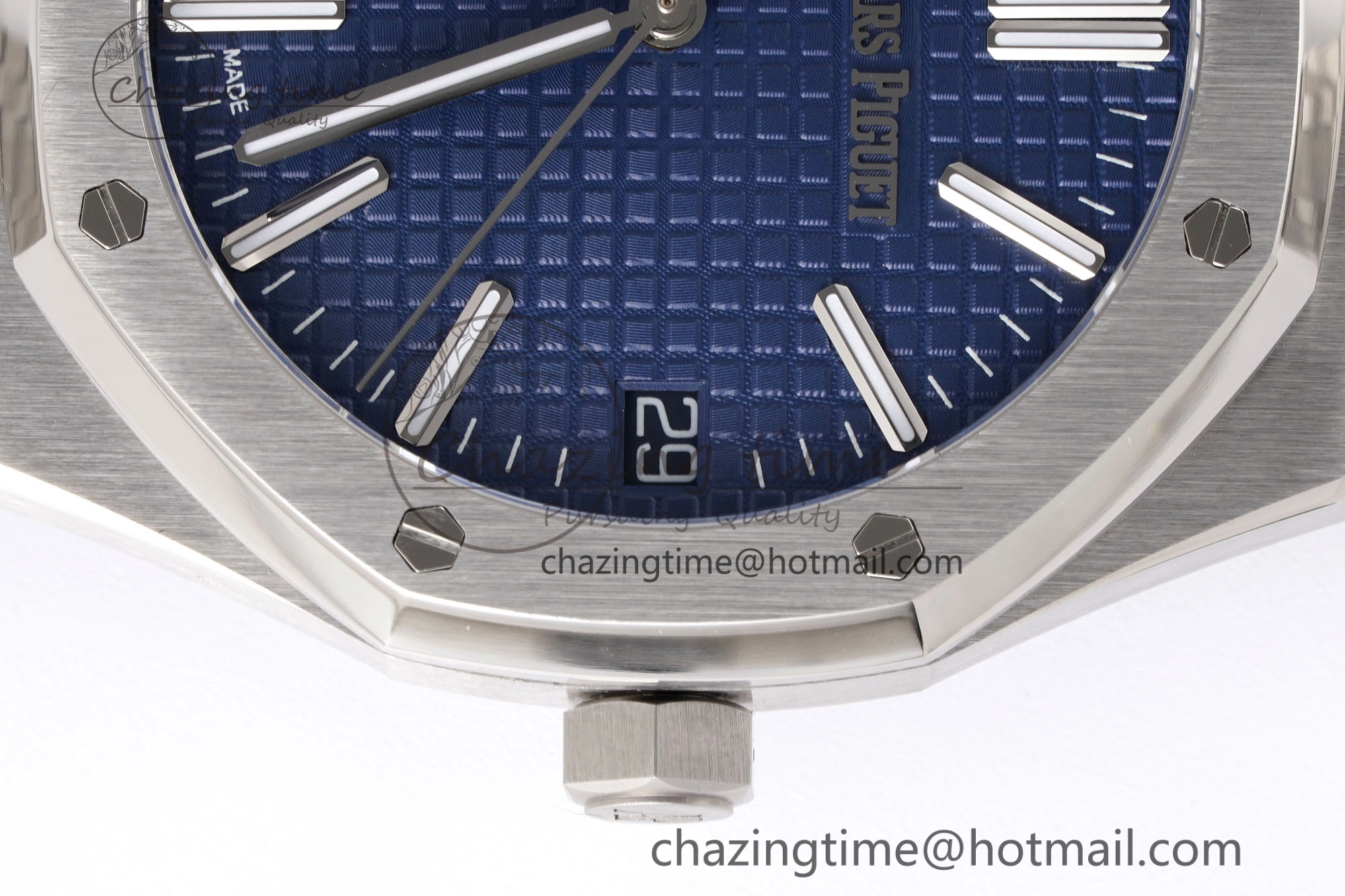 Royal Oak 41mm 15510 “50th Anniversary” SS APSF 1:1 Best Edition Blue Dial on SS Bracelet SA4302 Super Clone