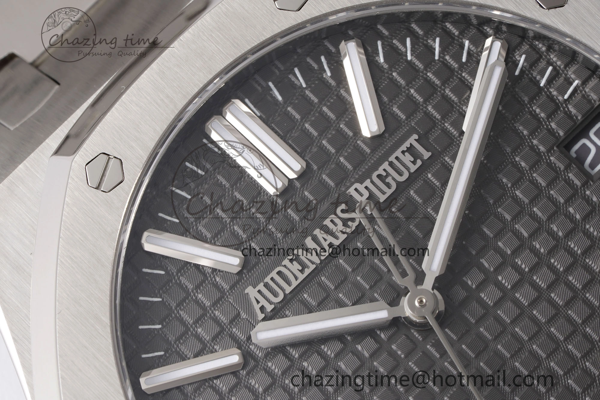 Royal Oak 41mm 15510 “50th Anniversary” SS APSF 1:1 Best Edition Gray Dial on SS Bracelet SA4302 Super Clone