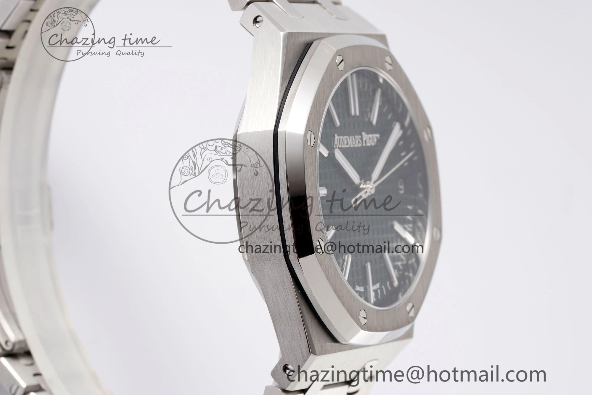 Royal Oak 41mm 15510 “50th Anniversary” SS APSF 1:1 Best Edition Green Dial on SS Bracelet SA4302 Super Clone