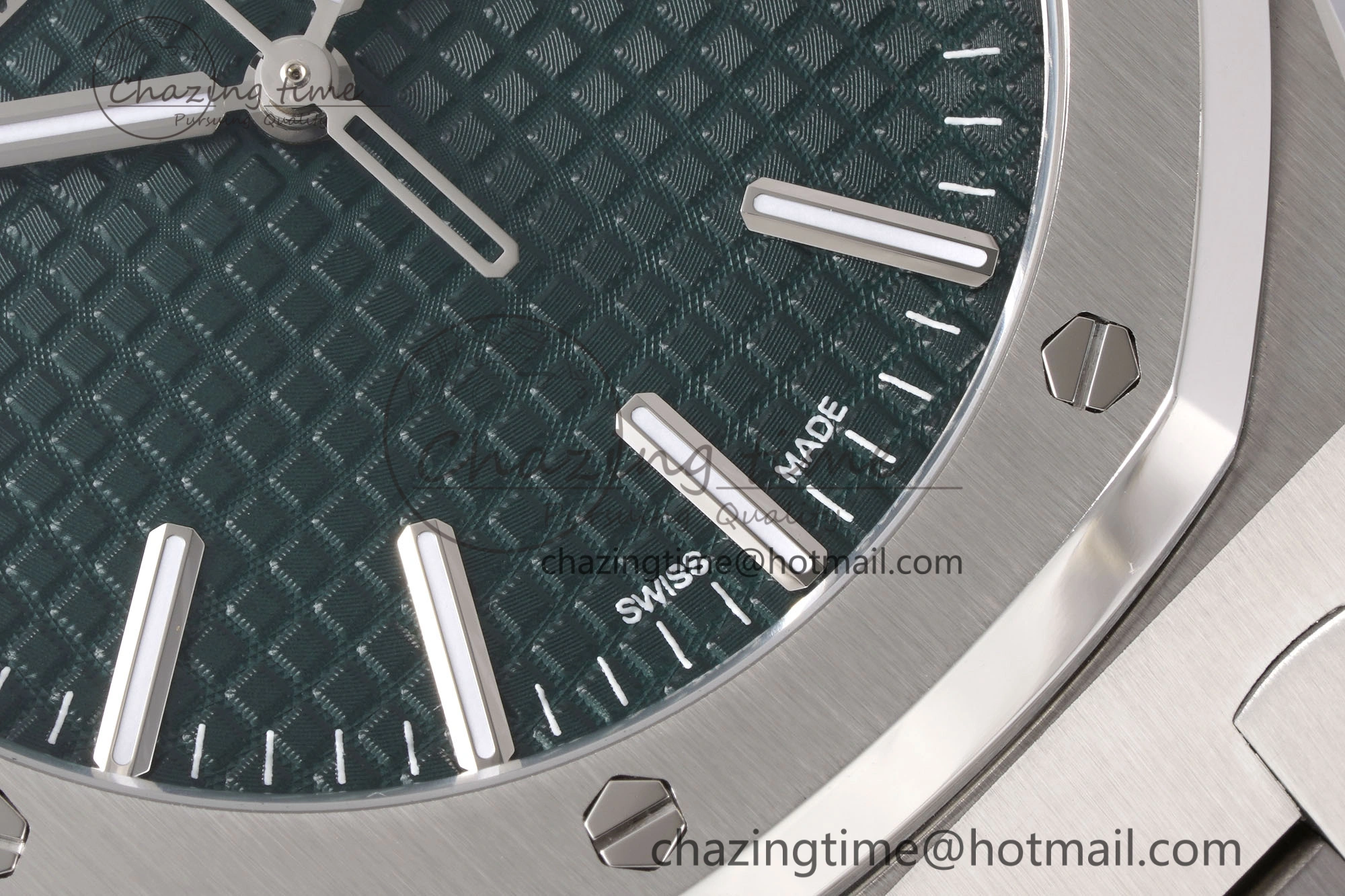 Royal Oak 41mm 15510 “50th Anniversary” SS APSF 1:1 Best Edition Green Dial on SS Bracelet SA4302 Super Clone