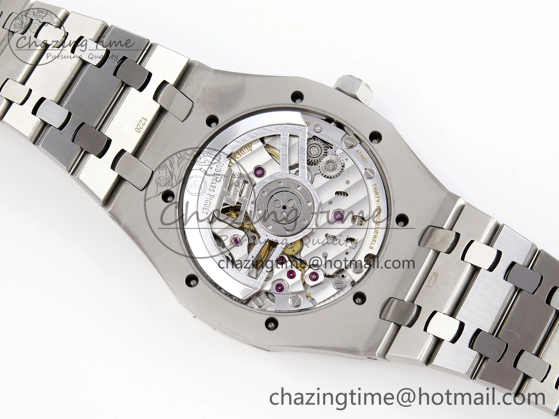Royal Oak 41mm 15510 “50th Anniversary” SS APSF 1:1 Best Edition White Dial on SS Bracelet SA4302 Super Clone