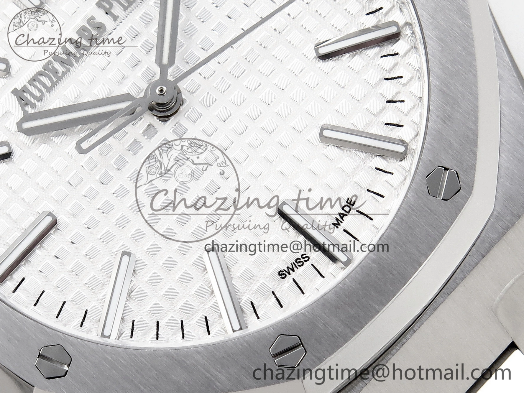 Royal Oak 41mm 15510 “50th Anniversary” SS APSF 1:1 Best Edition White Dial on SS Bracelet SA4302 Super Clone