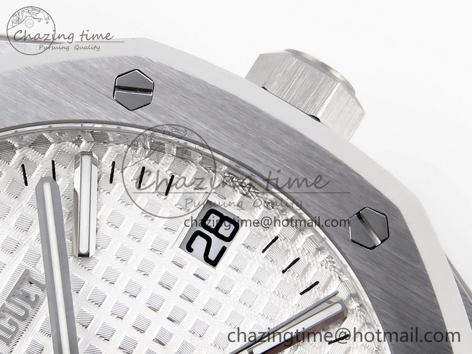 Royal Oak 41mm 15510 “50th Anniversary” SS APSF 1:1 Best Edition White Dial on SS Bracelet SA4302 Super Clone