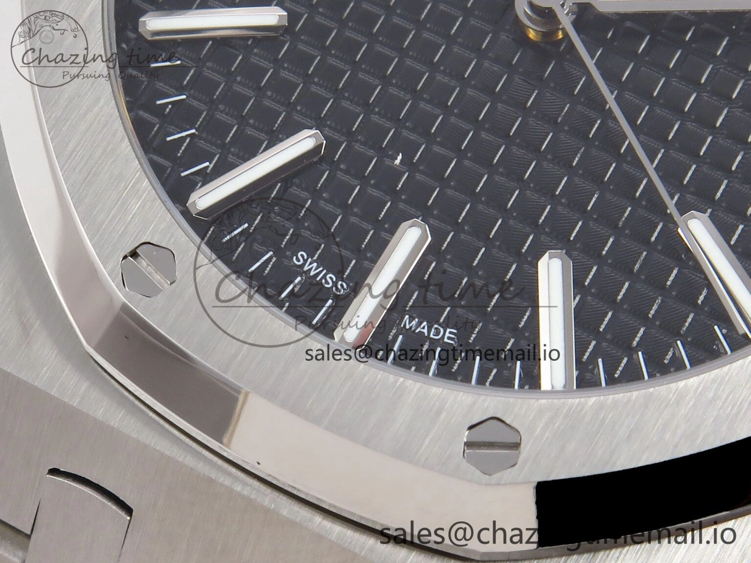 Royal Oak 41mm 15510 “50th Anniversary” SS IPF 1:1 Best Edition Black Textured Dial on SS Bracelet SA4302 Super Clone