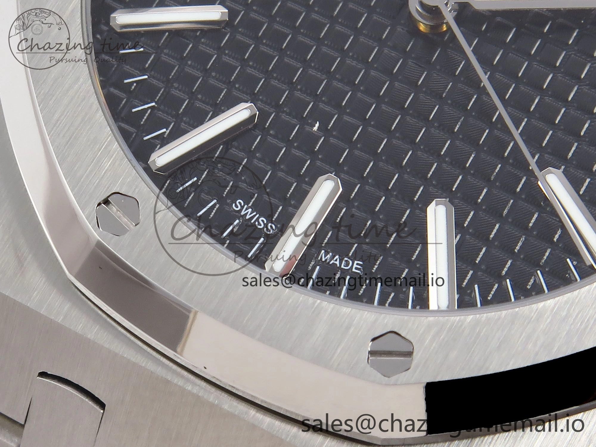 Royal Oak 41mm 15510 “50th Anniversary” SS IPF 1:1 Best Edition Black Textured Dial on SS Bracelet SA4302 Super Clone