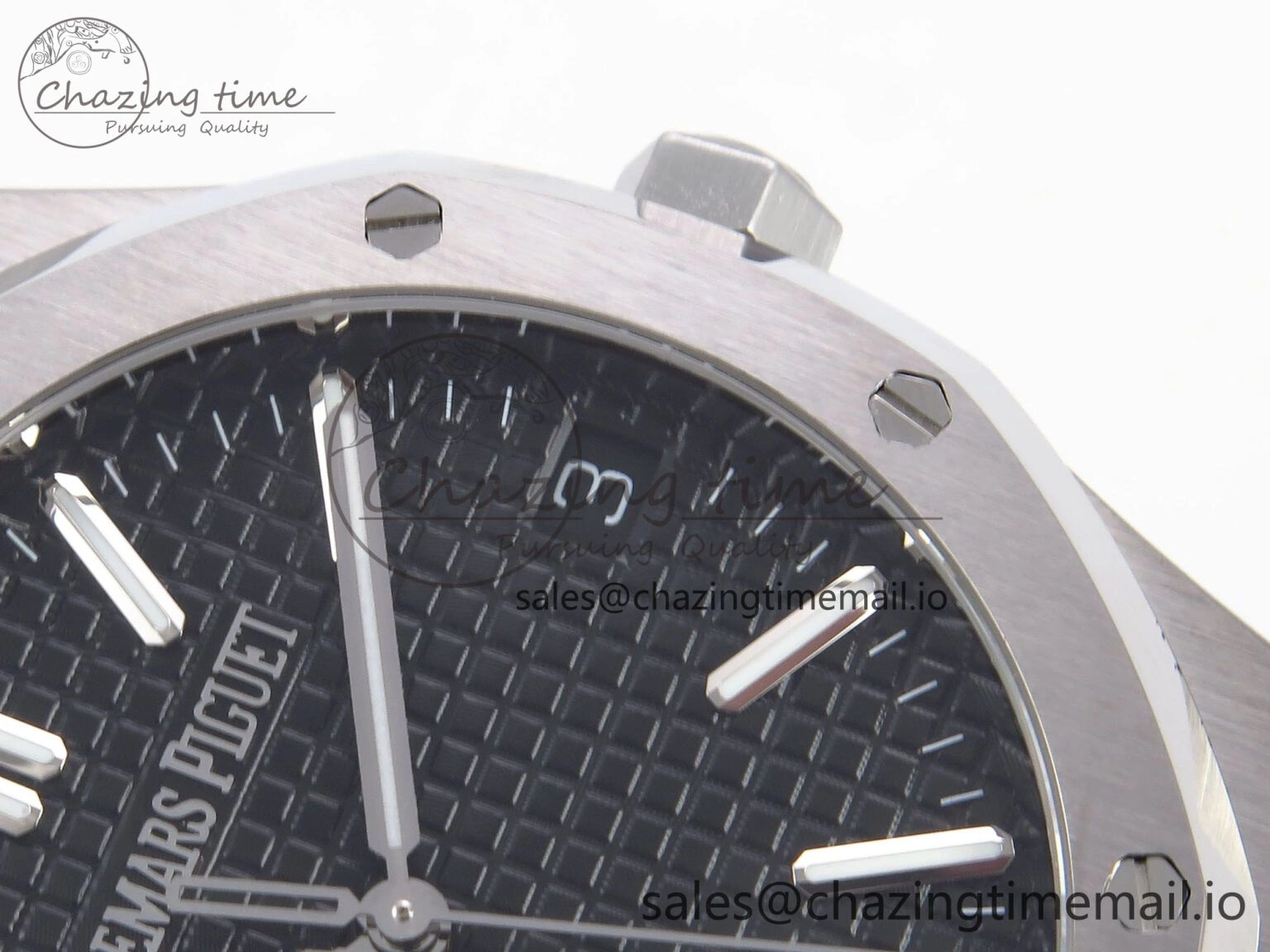 Royal Oak 41mm 15510 “50th Anniversary” SS IPF 1:1 Best Edition Black Textured Dial on SS Bracelet SA4302 Super Clone