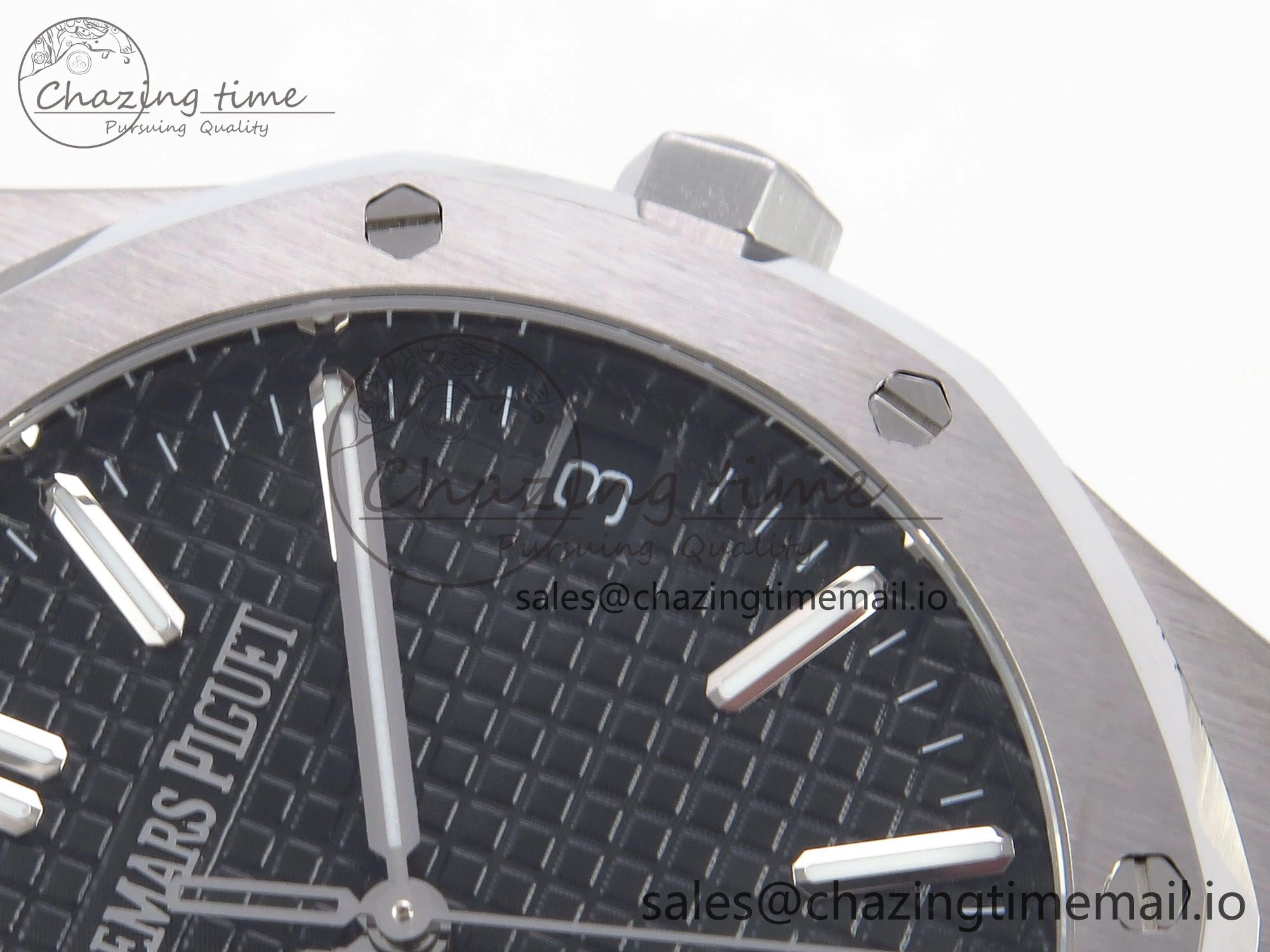 Royal Oak 41mm 15510 “50th Anniversary” SS IPF 1:1 Best Edition Black Textured Dial on SS Bracelet SA4302 Super Clone