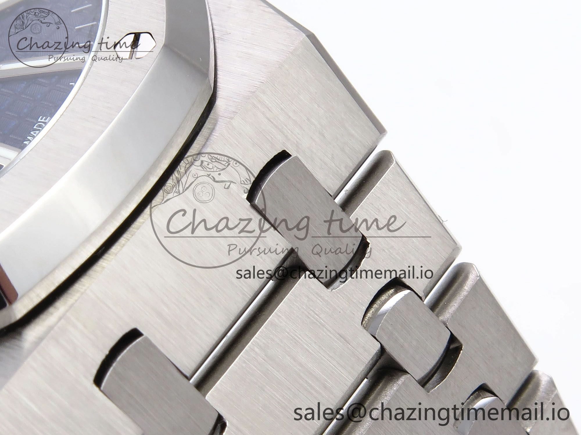 Royal Oak 41mm 15510 “50th Anniversary” SS IPF 1:1 Best Edition Blue Textured Dial on SS Bracelet SA4302 Super Clone