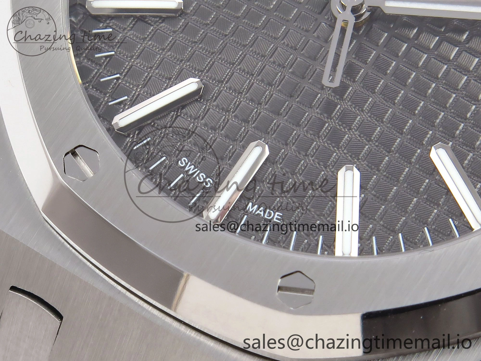 Royal Oak 41mm 15510 “50th Anniversary” SS IPF 1:1 Best Edition Gray Textured Dial on SS Bracelet SA4302 Super Clone