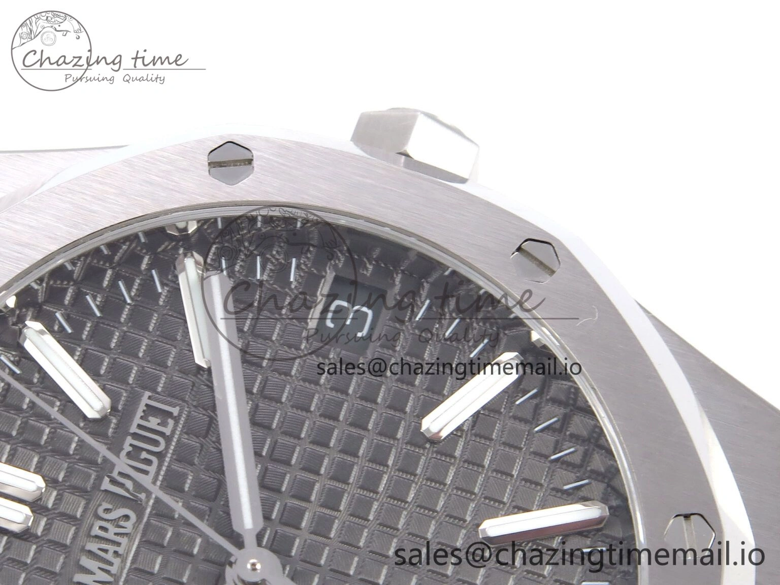 Royal Oak 41mm 15510 “50th Anniversary” SS IPF 1:1 Best Edition Gray Textured Dial on SS Bracelet SA4302 Super Clone