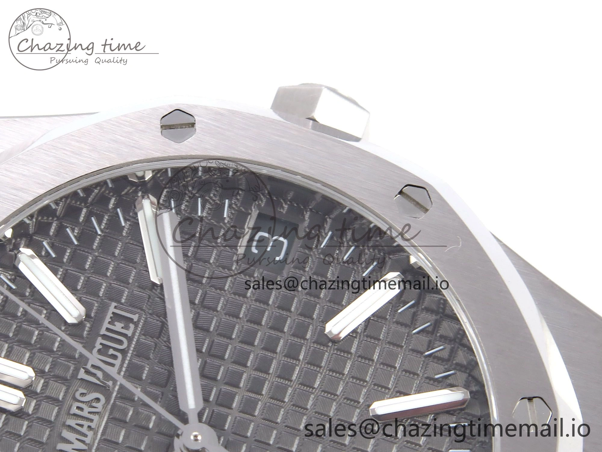 Royal Oak 41mm 15510 “50th Anniversary” SS IPF 1:1 Best Edition Gray Textured Dial on SS Bracelet SA4302 Super Clone