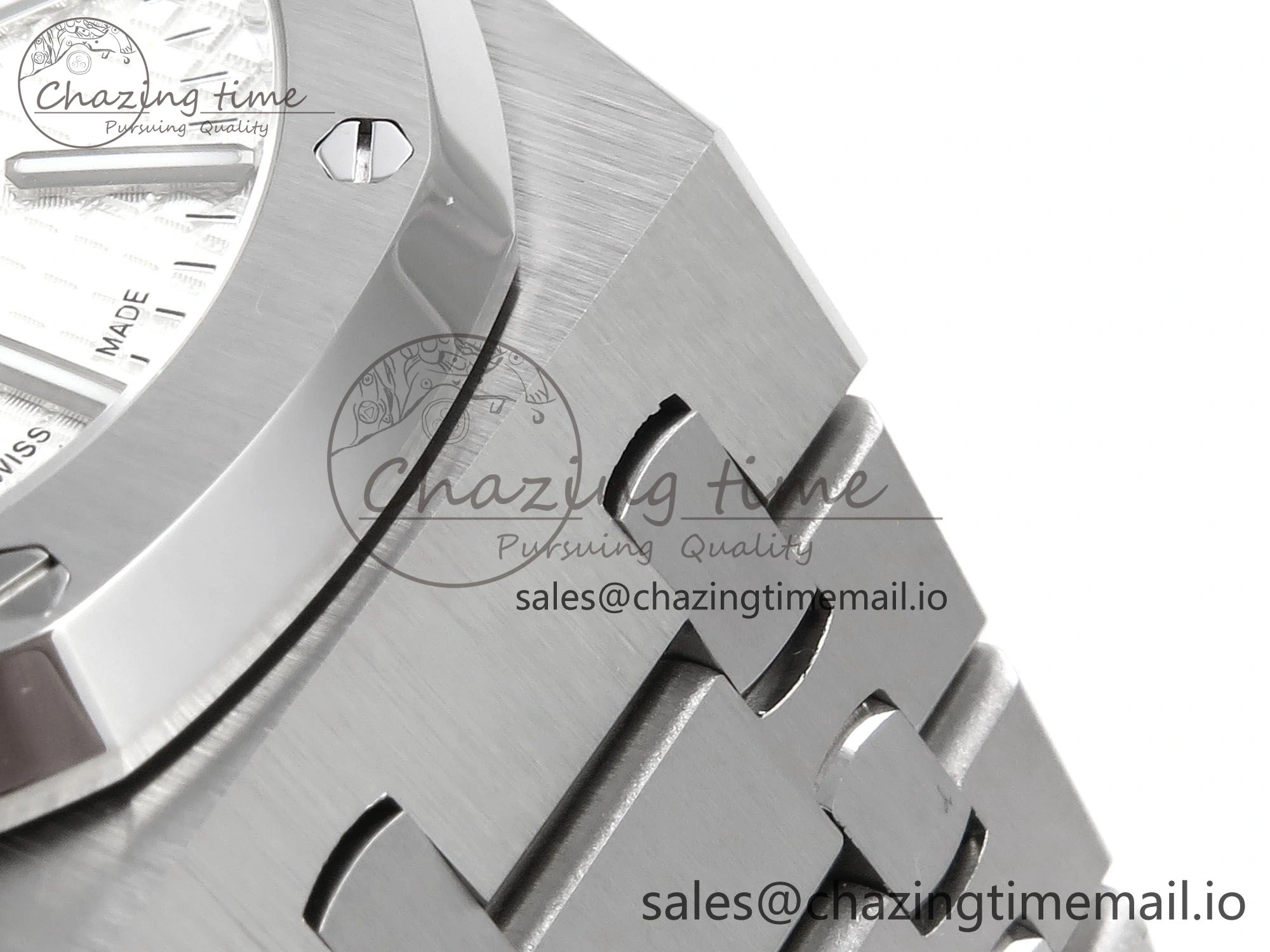 Royal Oak 41mm 15510 “50th Anniversary” SS IPF 1:1 Best Edition White Textured Dial on SS Bracelet SA4302 Super Clone