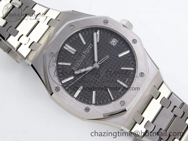 Royal Oak 41mm 15510 “50th Anniversary” SS SF 1:1 Best Edition Black Dial on SS Bracelet SA4302 Super Clone