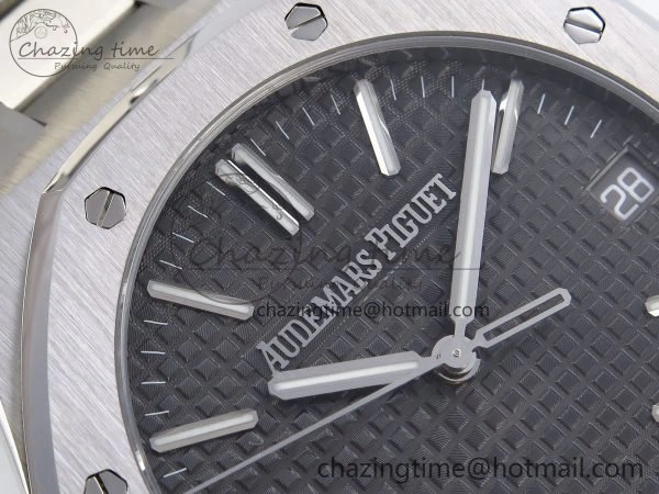 Royal Oak 41mm 15510 “50th Anniversary” SS SF 1:1 Best Edition Black Dial on SS Bracelet SA4302 Super Clone