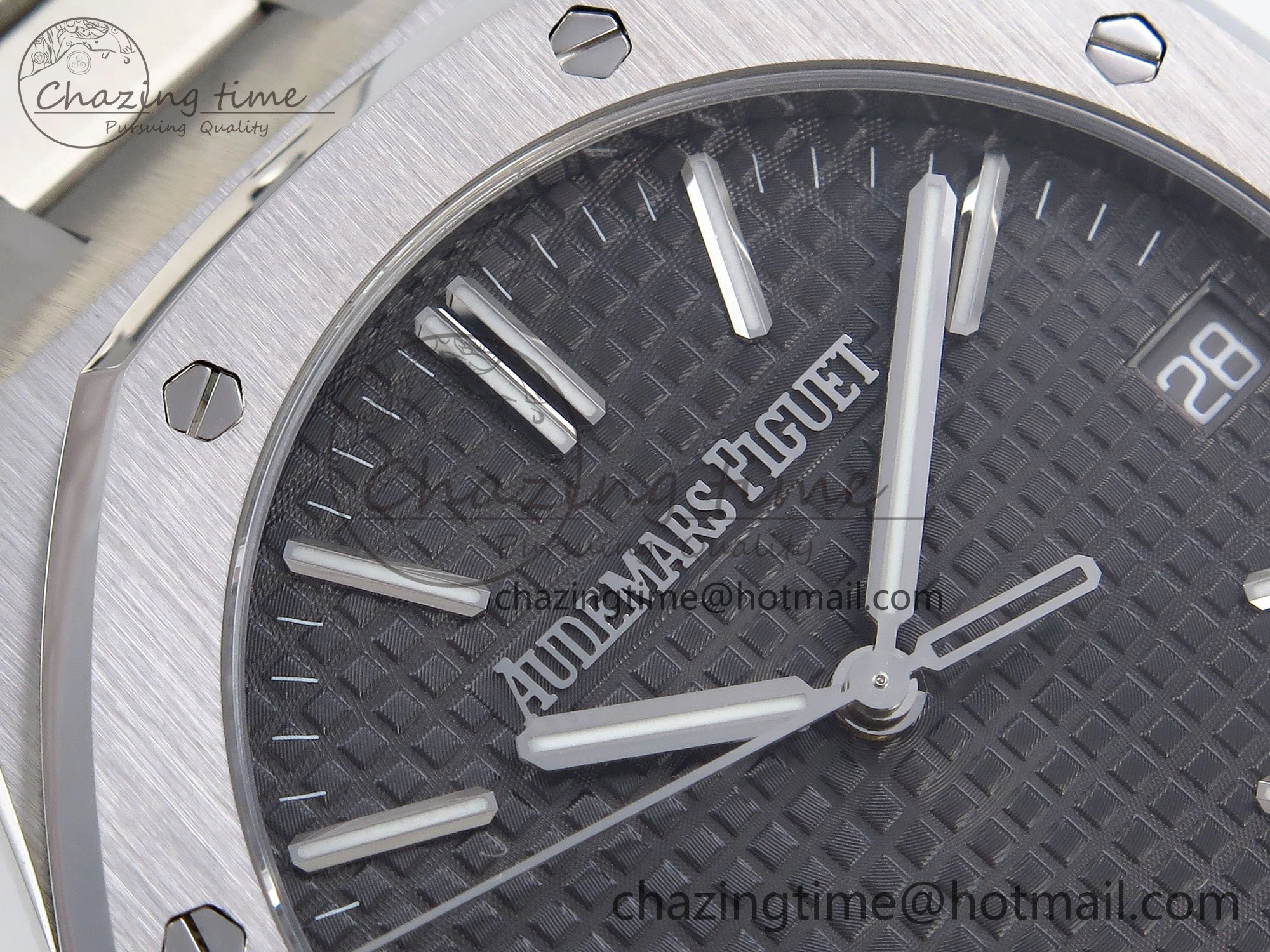 Royal Oak 41mm 15510 “50th Anniversary” SS SF 1:1 Best Edition Black Dial on SS Bracelet SA4302 Super Clone