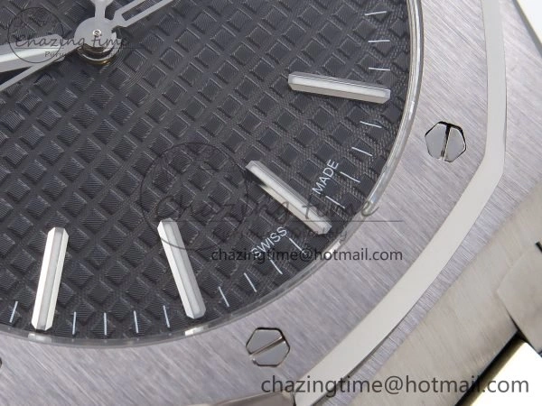 Royal Oak 41mm 15510 “50th Anniversary” SS SF 1:1 Best Edition Black Dial on SS Bracelet SA4302 Super Clone