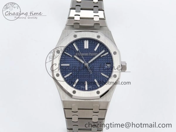 Royal Oak 41mm 15510 “50th Anniversary” SS SF 1:1 Best Edition Blue Dial on SS Bracelet SA4302 Super Clone