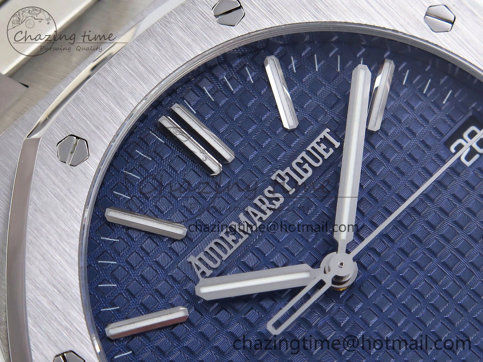 Royal Oak 41mm 15510 “50th Anniversary” SS SF 1:1 Best Edition Blue Dial on SS Bracelet SA4302 Super Clone
