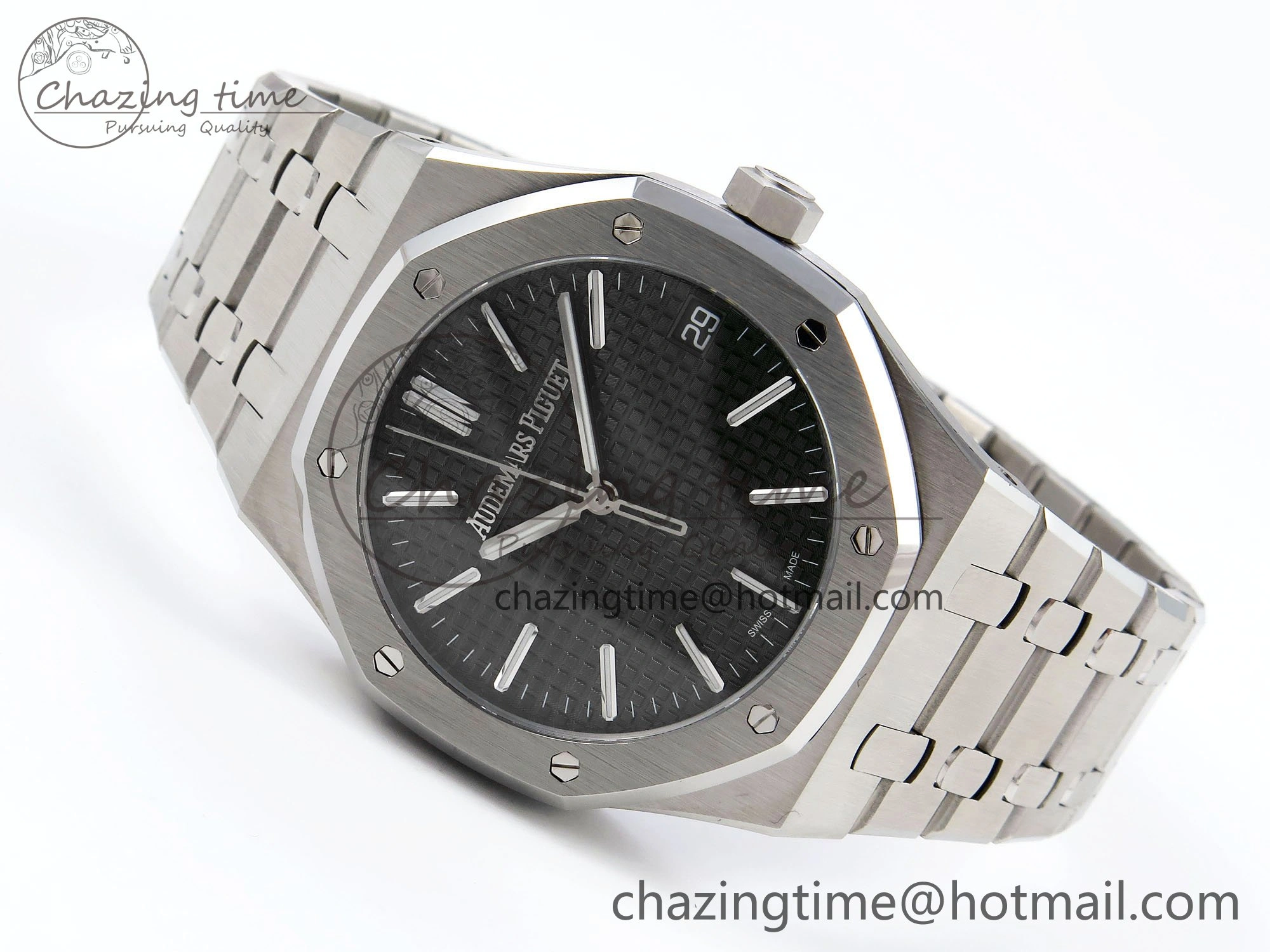 Royal Oak 41mm 15510 “50th Anniversary” SS SF 1:1 Best Edition Gray Dial on SS Bracelet SA4302 Super Clone