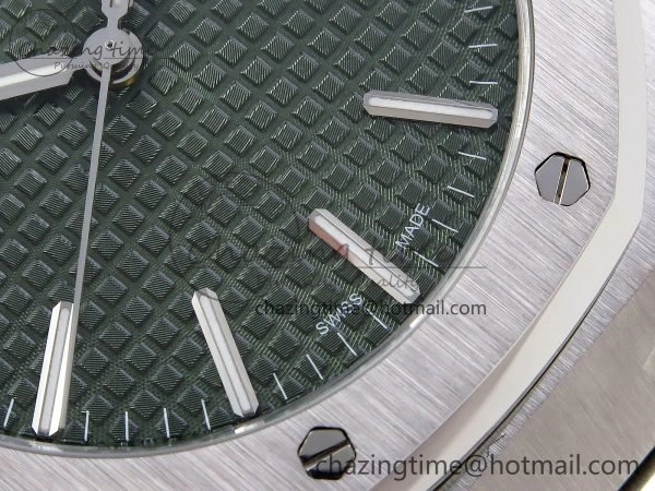 Royal Oak 41mm 15510 “50th Anniversary” SS SF 1:1 Best Edition Green Dial on SS Bracelet SA4302 Super Clone