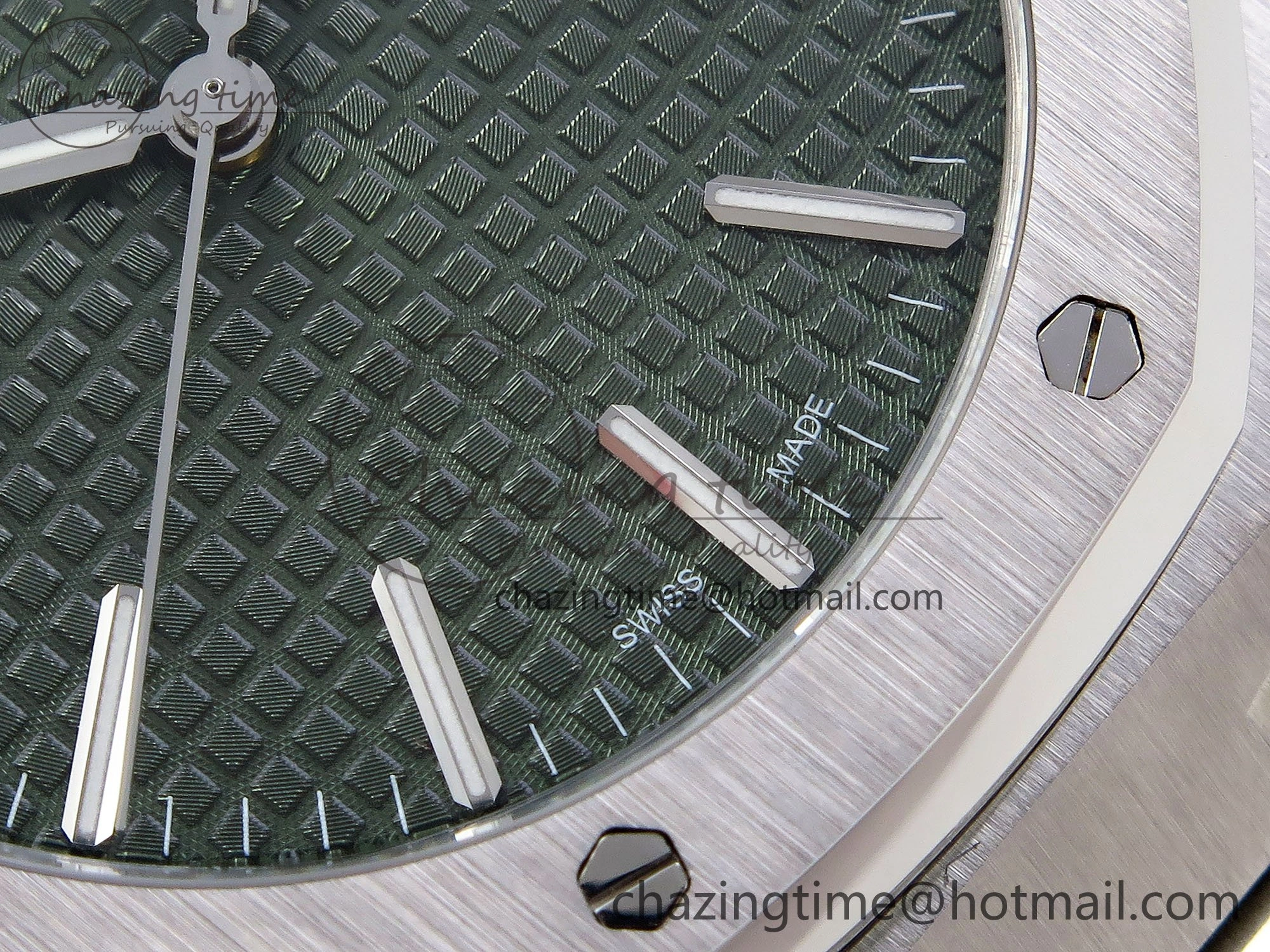 Royal Oak 41mm 15510 “50th Anniversary” SS SF 1:1 Best Edition Green Dial on SS Bracelet SA4302 Super Clone